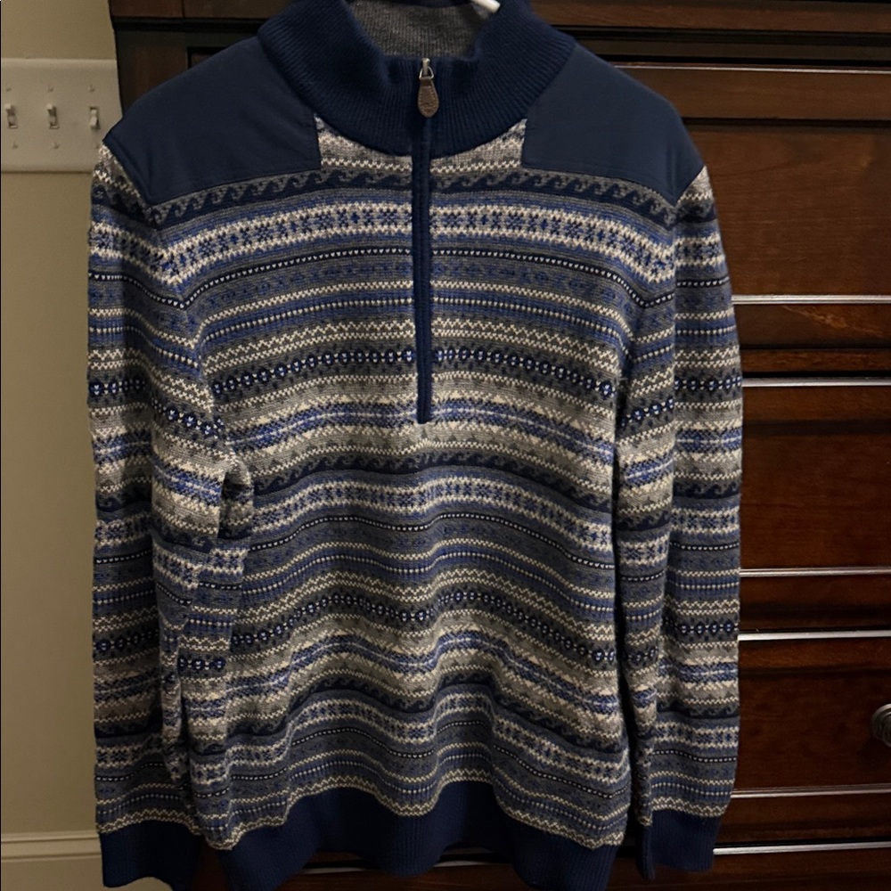 Vineyard Vines Merino Wool Zip-Up Sweater